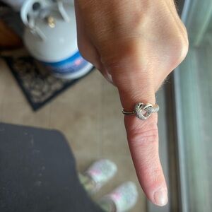 Pandora Silver Twisted Knot Ring